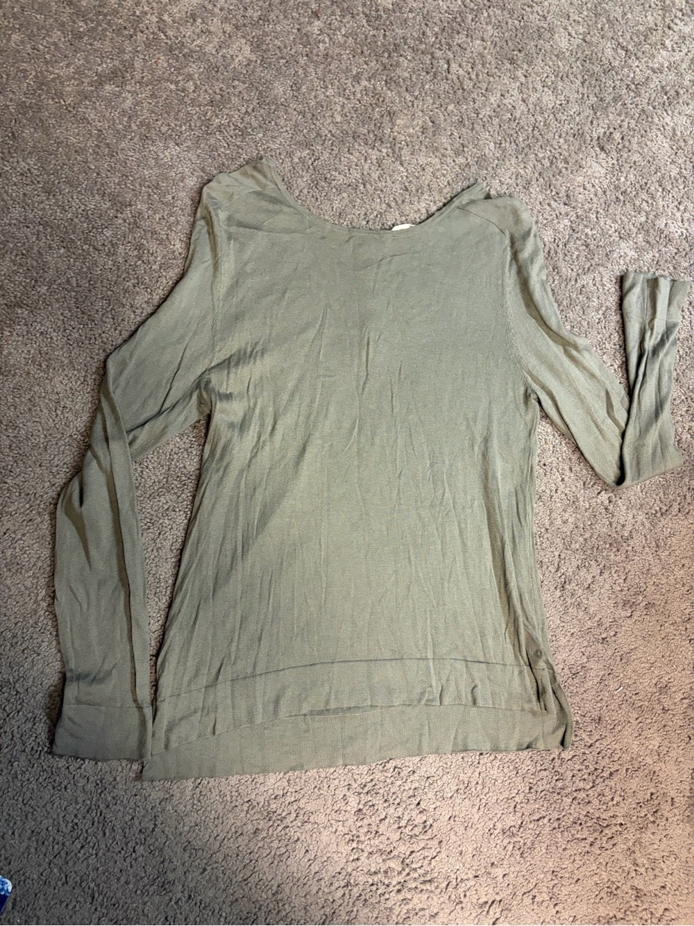 Soft Surroundings Lightweight Olive Long-Sleeve Tee